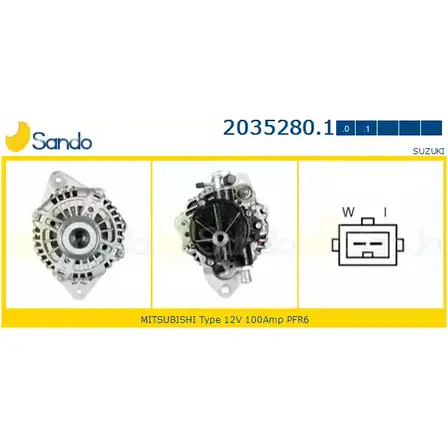 Генератор SANDO 1266759483 2035280.1 7 7XVF DR7D99Z