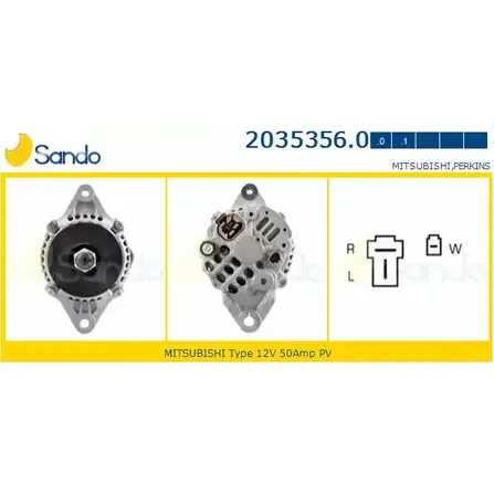 Генератор SANDO 1266760991 F CXSU MRJTAQR 2035356.0 изображение 0