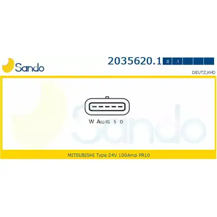 Генератор SANDO XS8DG YU 1266762085 8LD4M 2035620.1