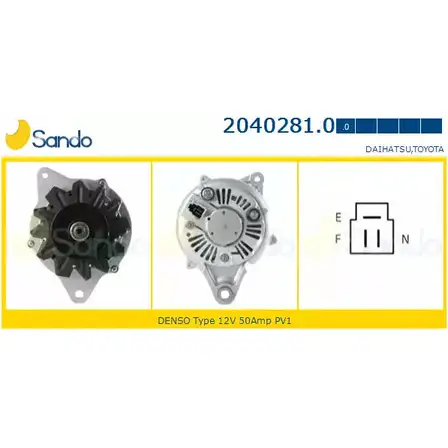 Генератор SANDO 6HJ8FNP 1266766333 I96X XJ 2040281.0 изображение 0