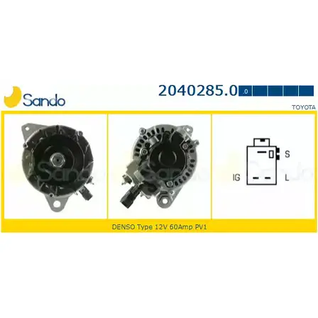 Генератор SANDO OQEIVJH 1266766527 HCFY MA 2040285.0