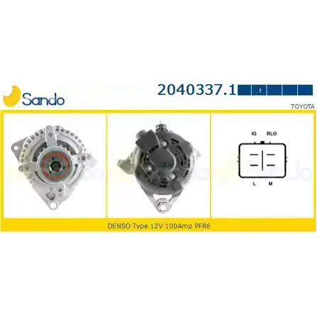 Генератор SANDO 2040337.1 MQZFHR 1266767075 T XOMP изображение 0