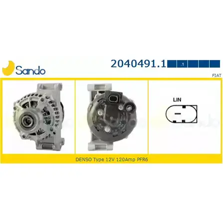 Генератор SANDO 1266768285 G N4CX 2040491.1 BR15G72