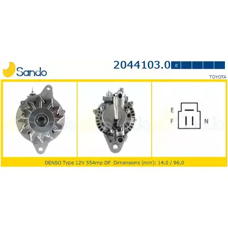 Генератор SANDO 2044103.0 1266769291 TA LJ4 14BM8 изображение 0