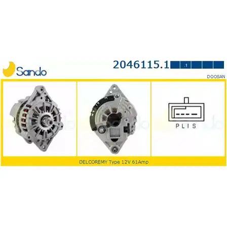 Генератор SANDO CTX LR3R NV76AUD 2046115.1 1266770195 изображение 0