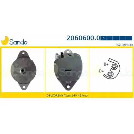 Генератор SANDO 1266771213 3T PH7 2060600.0 UBHE30Z изображение 0