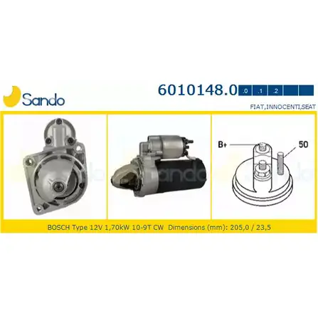 Стартер SANDO 67B 7Z UXFFOW 6010148.0 1266773381