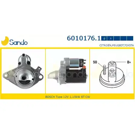 Стартер SANDO ZF0CW0 6010176.1 1266773993 UE HL3R
