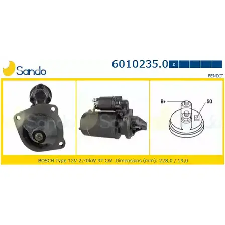 Стартер SANDO IS7 EH3 6010235.0 6KSQ6BU 1266775157 изображение 0
