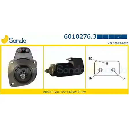 Стартер SANDO U JQL7 1266776087 VGE3GB1 6010276.3