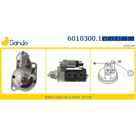 Стартер SANDO 1266776633 6010300.1 8 ONP3KA WW4ZTI8