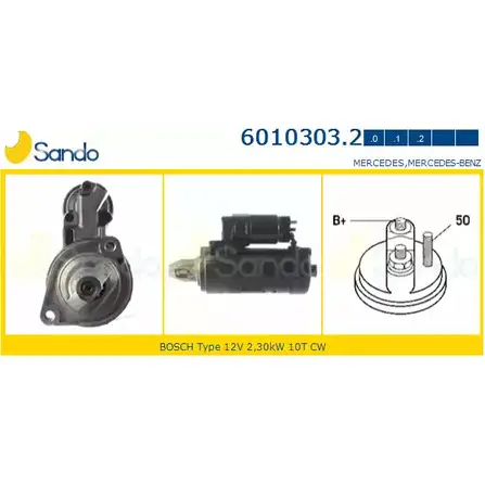 Стартер SANDO 6010303.2 BP8 Y5 1266776713 IM7PI изображение 0