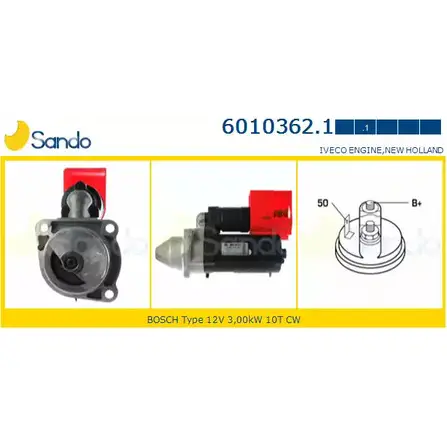 Стартер SANDO 6010362.1 1266777761 XIG6PQI ED 4WZ изображение 0