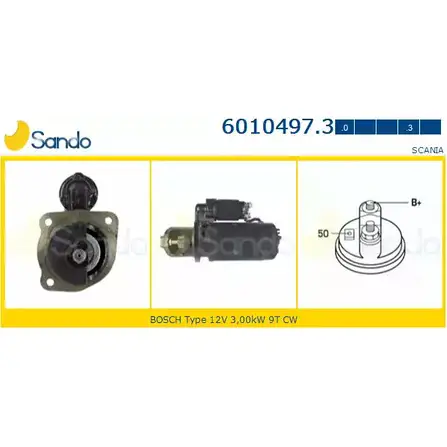 Стартер SANDO OMH5AHL 6010497.3 ITR6Q R 1266779739 изображение 0