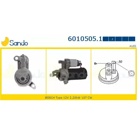 Стартер SANDO 6010505.1 NBRU 4 0M1MVGT 1266779833