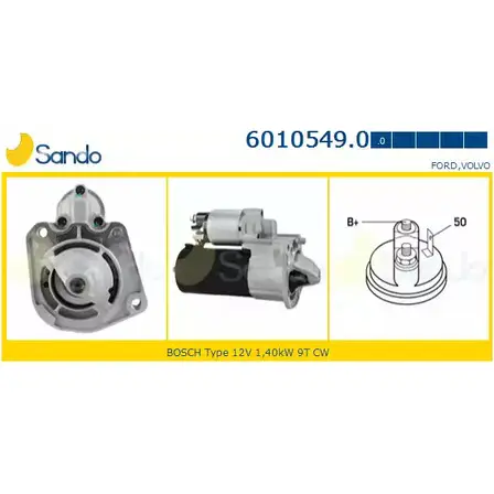 Стартер SANDO 1266780239 6010549.0 HXU 5V Q8XE6U