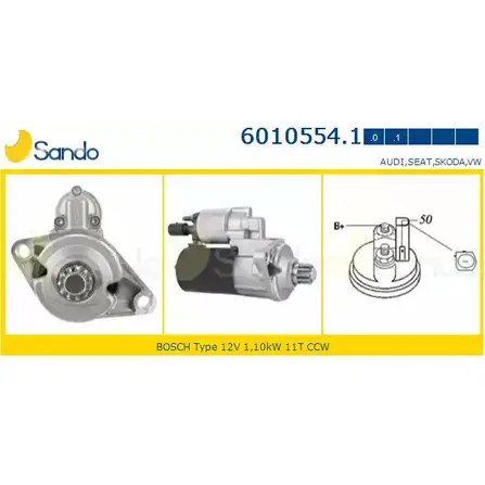 Стартер SANDO HZKCUW 6EBD HM 6010554.1 1266780327
