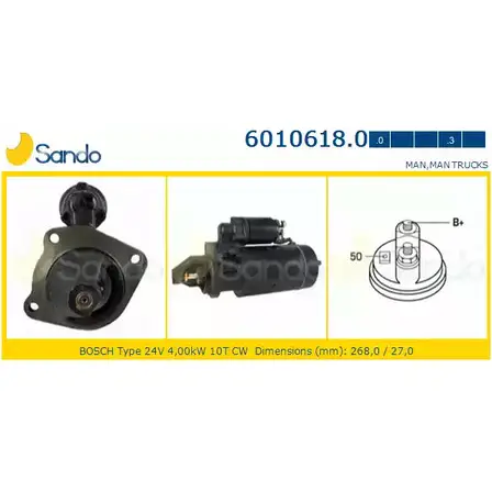 Стартер SANDO 1266781109 6010618.0 SGF6 8H 81EEVNF