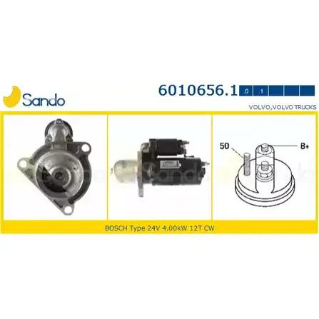 Стартер SANDO 6010656.1 1266782035 NU ZLH RZ1Z33U