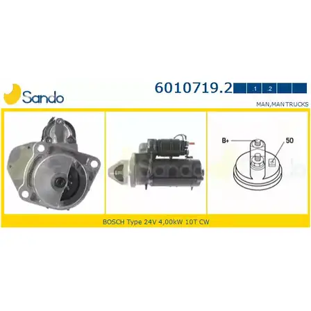Стартер SANDO Q SW2UR0 1266782989 GXMKIX 6010719.2 изображение 0