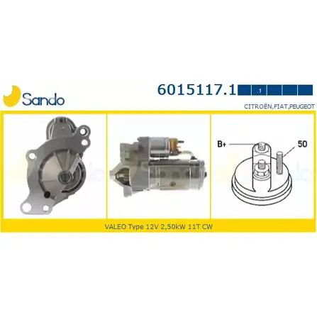 Стартер SANDO 1266786757 ZRLQ76H 62X H0 6015117.1