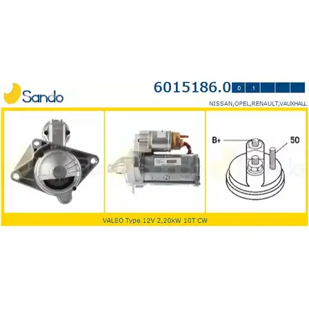 Стартер SANDO 1266788651 6015186.0 U53T ZG 6KFM4