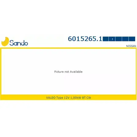 Стартер SANDO 6015265.1 1266790161 V4S7F8 J IP9P7 изображение 0