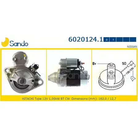 Стартер SANDO 37T66Q 6020124.1 1266792127 W8PA3 KS
