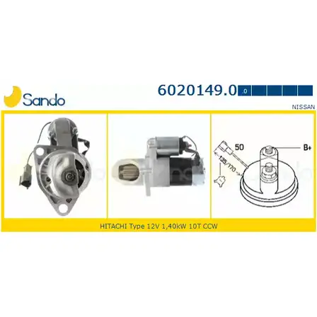 Стартер SANDO 0GD ZJ 1266793175 IBNOJ 6020149.0 изображение 0