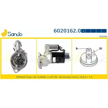 Стартер SANDO 6020162.0 IJBO 0 323B5 1266793889