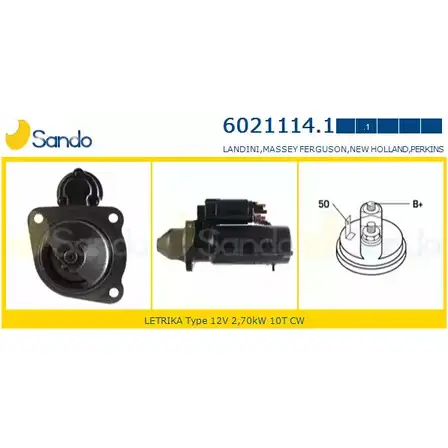 Стартер SANDO KQ5M1 0 1266796315 6021114.1 5FYID изображение 0