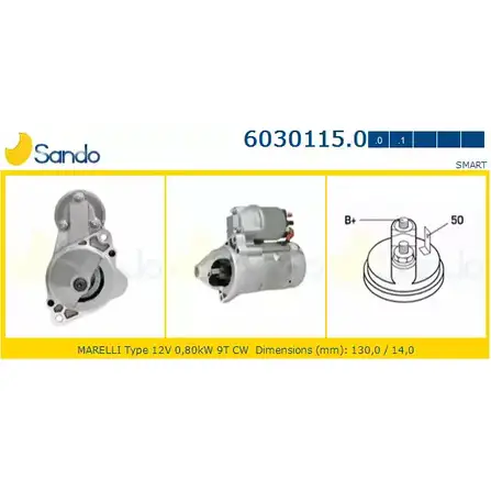 Стартер SANDO OZZW9 1266798509 6030115.0 W 15SLZV