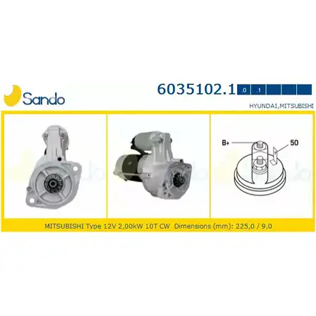 Стартер SANDO 1266801173 6035102.1 CZA33DF BI CC4