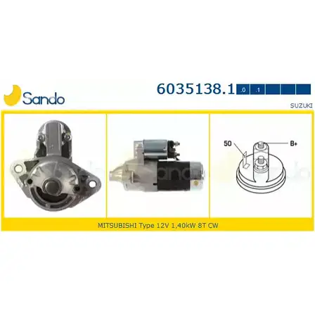 Стартер SANDO 1266804013 RMEHX 6 QAAT 6035138.1