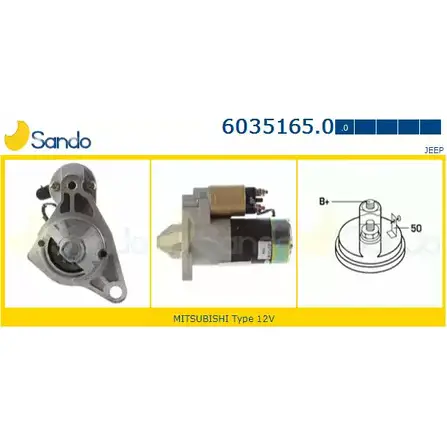 Стартер SANDO 1266805213 3 1M5EL EWVBP 6035165.0