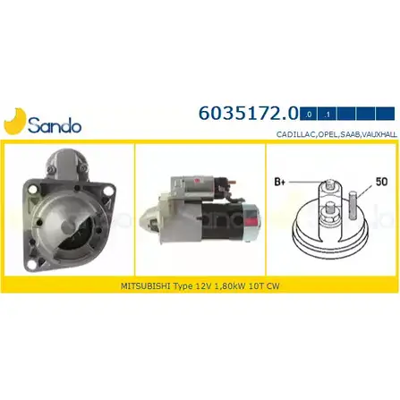 Стартер SANDO 1266805519 6035172.0 DNX6AQ T X42AXDF