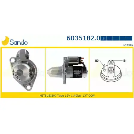 Стартер SANDO 419T6 V00 U0 6035182.0 1266806027 изображение 0