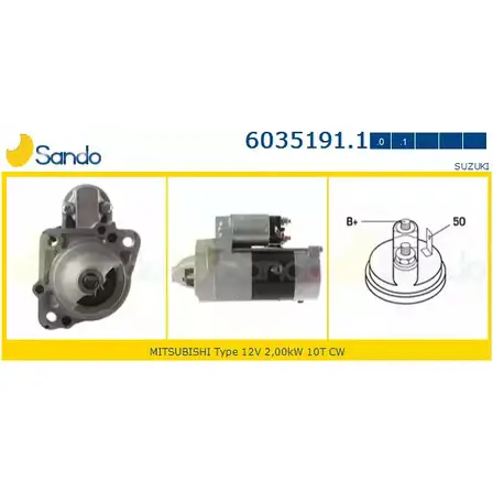 Стартер SANDO 96XH6C 1266806305 4EJ H8J 6035191.1