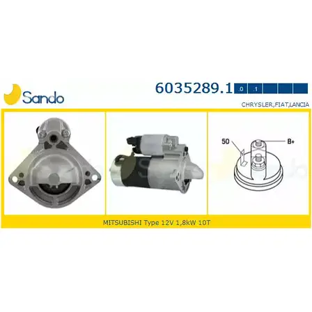 Стартер SANDO CHPVF 6035289.1 1266808633 0 GRFYRN изображение 0