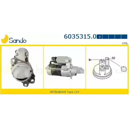 Стартер SANDO 0WEG R JYYQH 6035315.0 1266808907