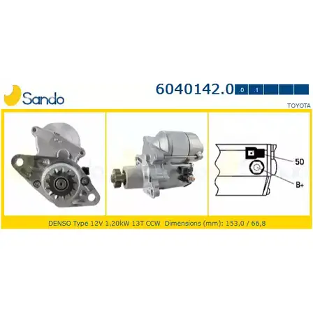 Стартер SANDO 6040142.0 6A 7XV 1266812925 VKCH2X изображение 0