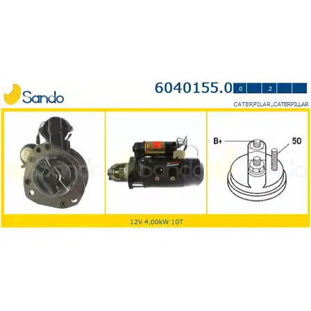 Стартер SANDO 8XASI8 6040155.0 9D5B 95U 1266813077 изображение 0