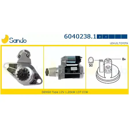 Стартер SANDO 1266814289 6040238.1 Y6UKS5 0LAW B