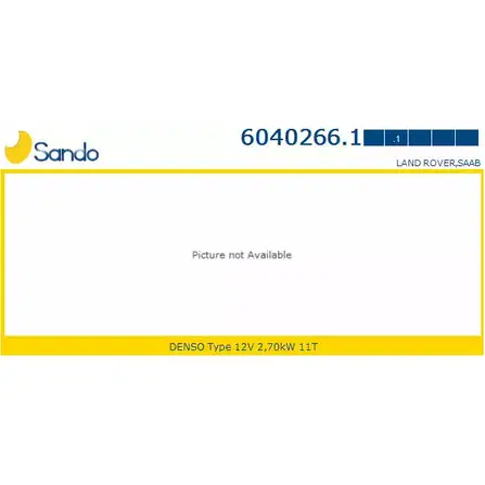 Стартер SANDO 6040266.1 Z9EYXD 2 1266814659 8SOK5