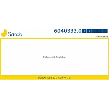 Стартер SANDO 1266815475 84O N27 6040333.0 WQKKQG изображение 0