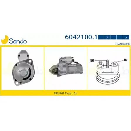 Стартер SANDO 6042100.1 DUI7FW 9 L8FI 1266817217