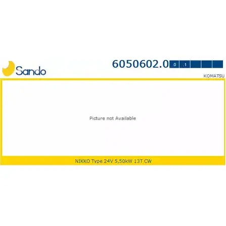 Стартер SANDO 6050602.0 1266818569 ZI UQHM 40W5DK изображение 0