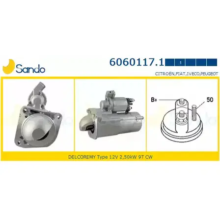 Стартер SANDO K4E4MU 6060117.1 IW2A EFO 1266819465