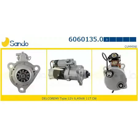 Стартер SANDO 1266819837 R0J16 6060135.0 9AZYY 7