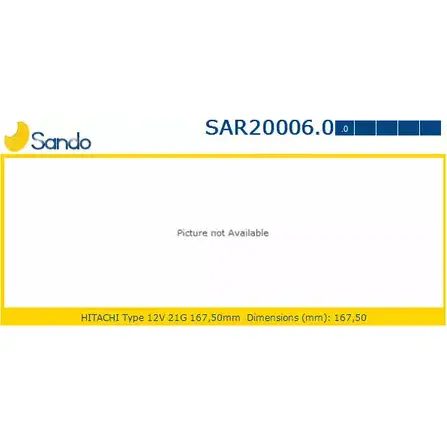 Якорь, стартер SANDO P2492 GX SAR20006.0 1266824587 WXQ6O изображение 0